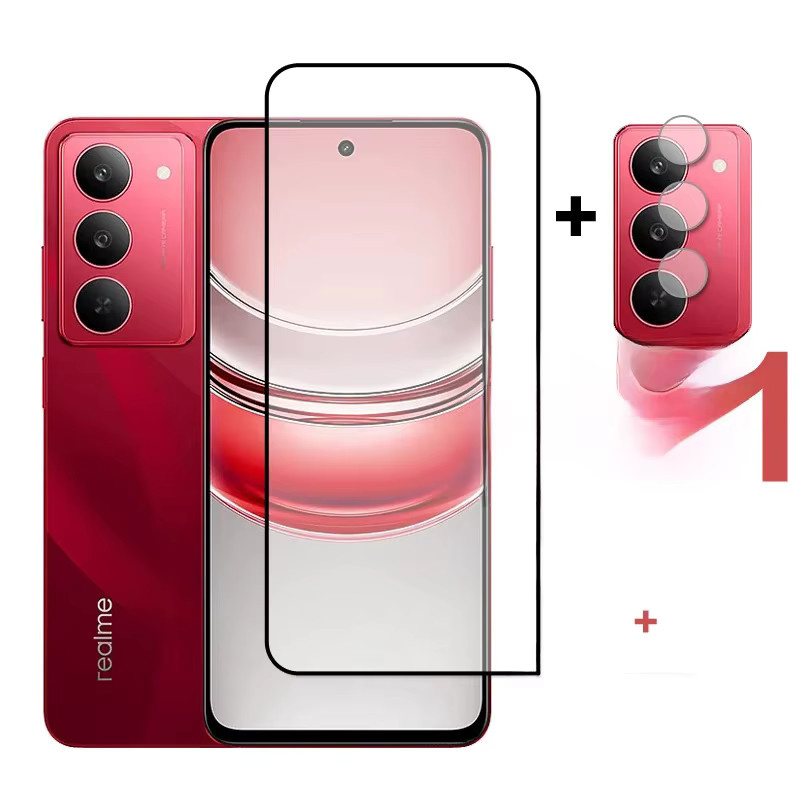 Realme C75x C75 Panzerglas Schutzfolie mit voller Abdeckung und Kameraschutz, transparent - Bild 5