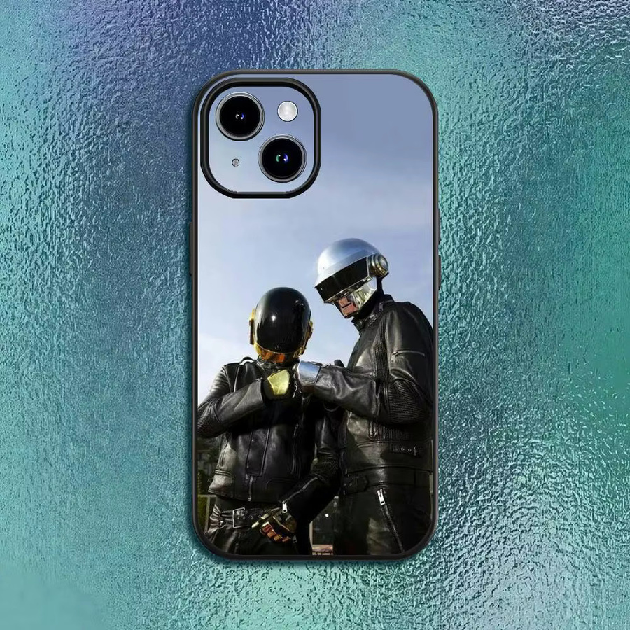 Hot Daft Punk Softshell Handyhülle für Apple iPhone 12 bis 16 Pro Max Plus in Schwarz - Bild 2