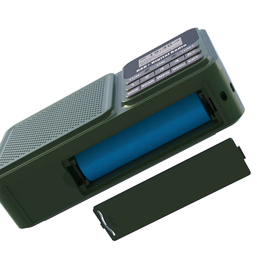 VODOOL Tragbares DAB+ Digitalradio mit Bluetooth und Solarbetrieb in Grün, FM UKW, MP3-Wiedergabe via U-Disk und TF-Karte mit LCD-Display - Bild 6