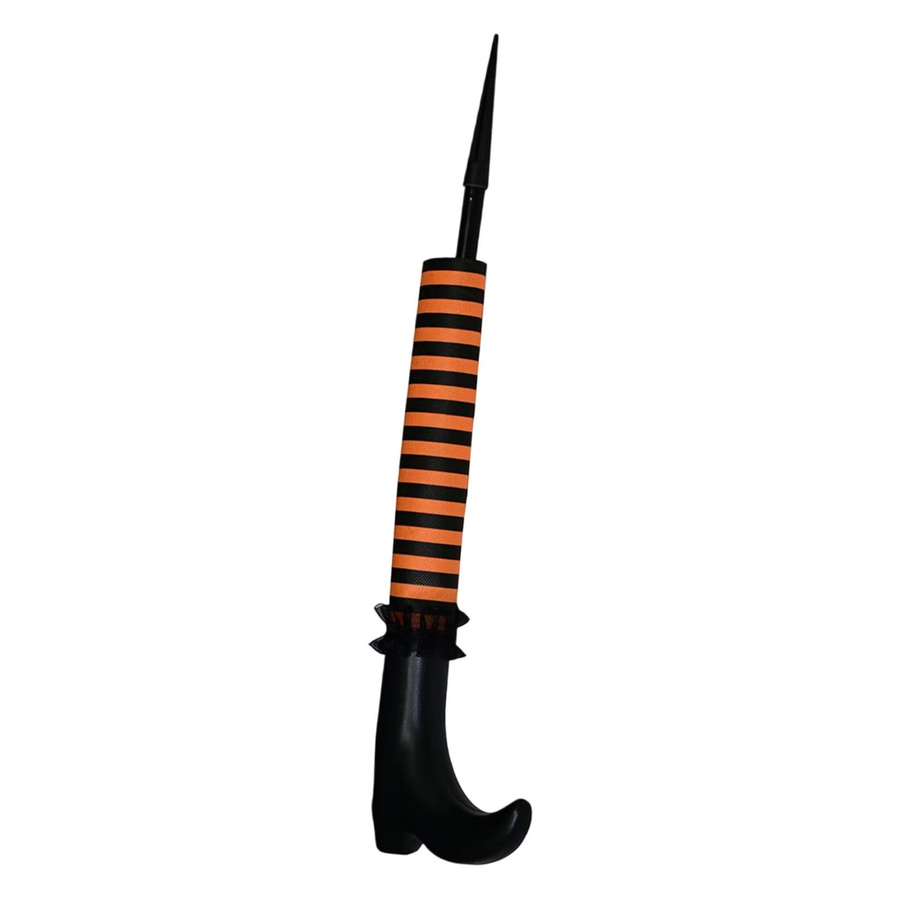 Kesoto Halloween-Dekoration Hexenbein in Orange gestreift, Länge: 56 cm - Bild 3