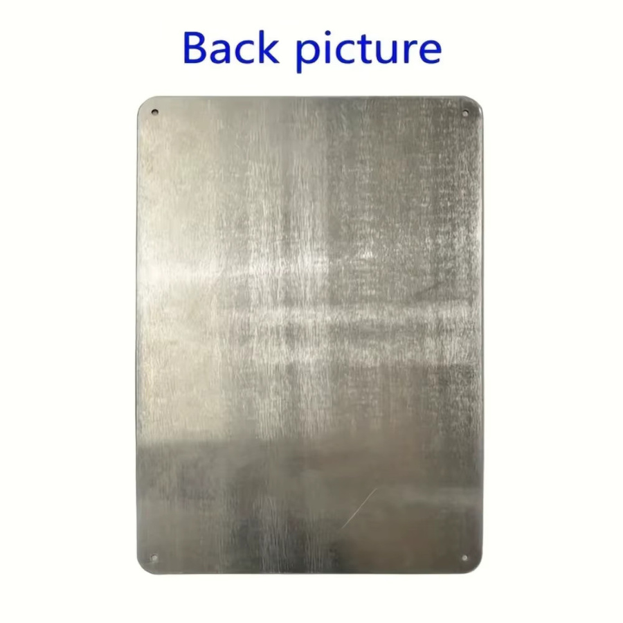 CIFBUY Vintage Metall-Wandschild Retro Eisenkunst-Plakette in Silber, Rechteckig, B: 20,32 cm x H: 30,48 cm - Bild 3