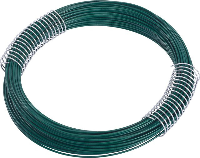 Grüner Bindedraht aus Kunststoff mit 1,4 mm Stärke und 20 m Länge zum Basteln, Dekorieren und Binden von Pflanzen und Blumen - Bild 1