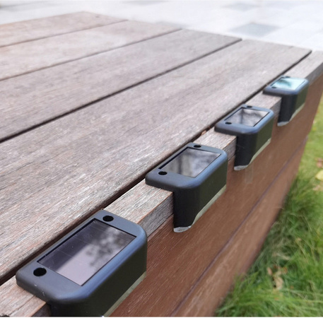 OKAL RED EAST LED Solar Treppenlicht wasserdicht für Garten Terrasse und Hof in Schwarz mit warmweißem Licht