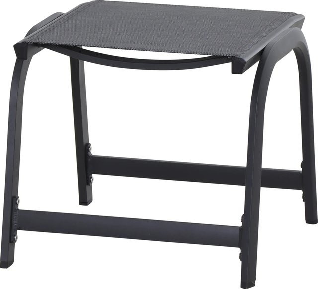 Siena Garden Hocker Tesoro aus Aluminium mit Ranotex-Gewebe in Anthrazit Matt, B/T/H: 52 x 51 x 44 cm - Bild 1