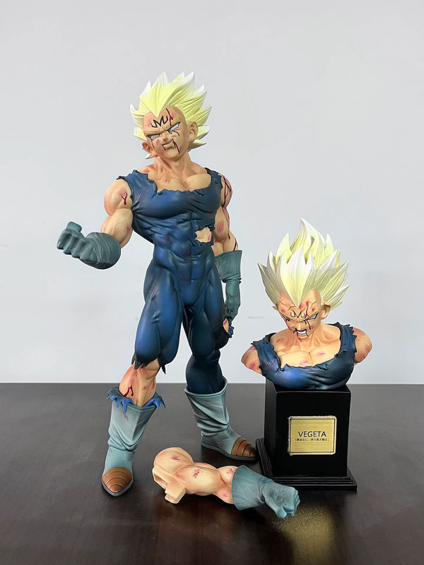 Bandai Dragon Ball Z Vegeta Actionfigur mit austauschbarem Kopf als Majin Vegeta Sammlerstück, mehrfarbig, Höhe: 28 cm - Bild 7