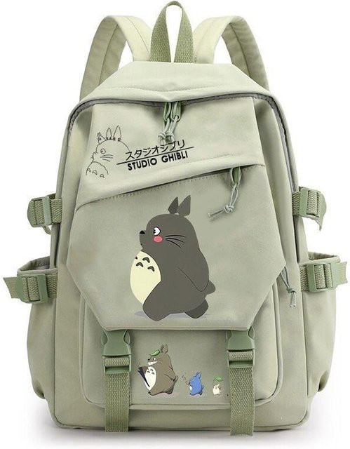 3-teiliges Schulrucksack-Set für Schüler in Grün aus Oxford-Stoff mit Schultasche, Schultergurt und Federmäppchen - Bild 1