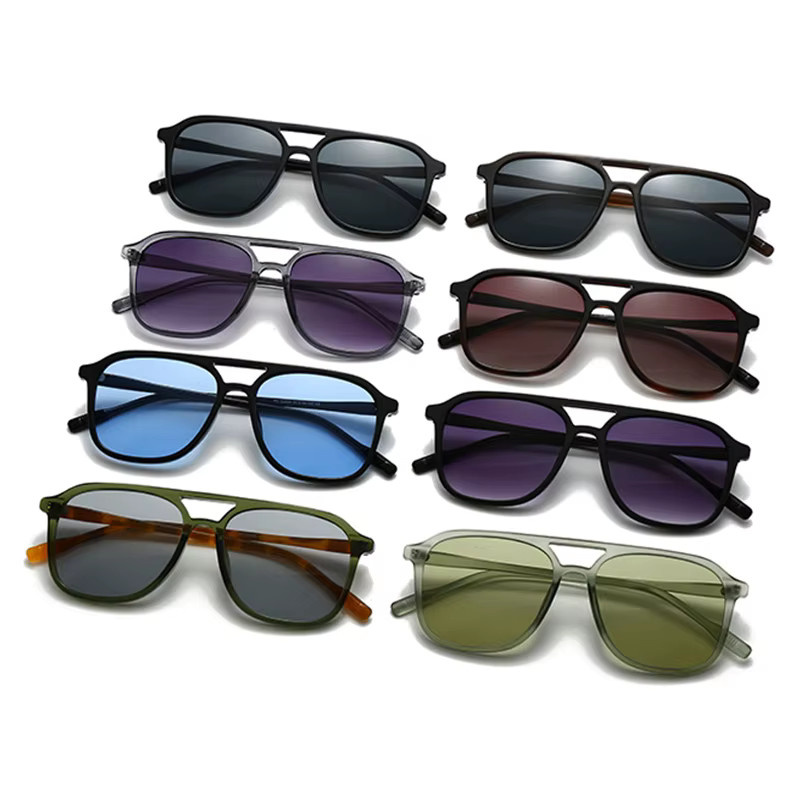 SO&EI Sonnenbrille, Quadratisch, Vollrand, Blau Grün, Unisex, Kunststoff - Bild 3