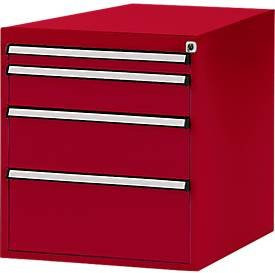 Manuflex Schubladen-Unterbauten für Werkbank Profi, Farbe: rubinrot, Tiefe: 70 cm - Bild 1