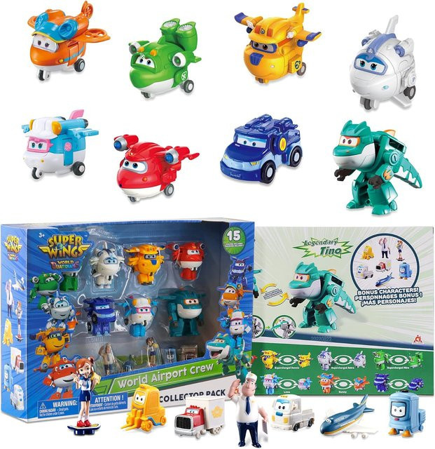 Alpha Group Super Wings, 15-teiliges Set, Transformierbare Flugzeug-Roboter-Figuren, ab 3 Jahren - Bild 1