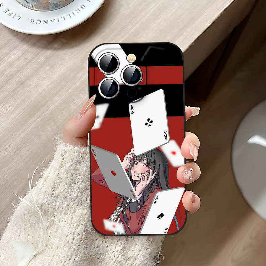 Anime K-Kakegurui Handyhülle Schwarz passend für iPhone 17, 16, 15, 14, 13, 11 Pro Max, Plus, X, XR, XS Max und Mini - Bild 3