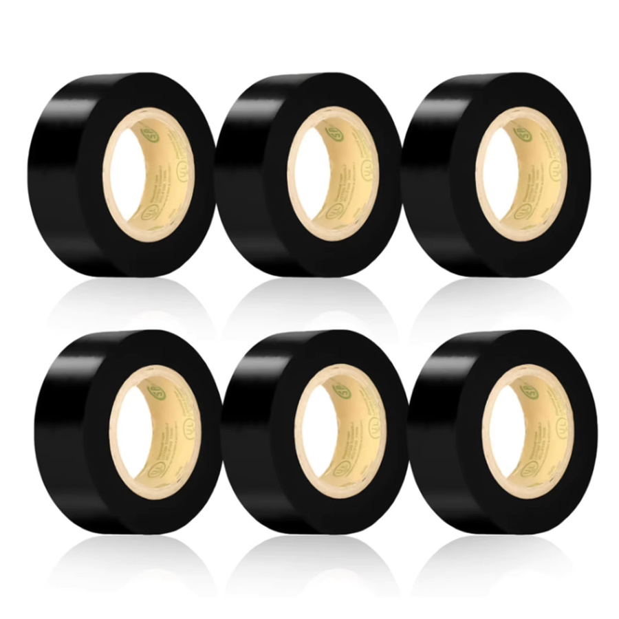 6 Stück professionelles Isolierband aus PVC in Schwarz, Breite: 15 mm, Breite: 8 mm - Bild 3