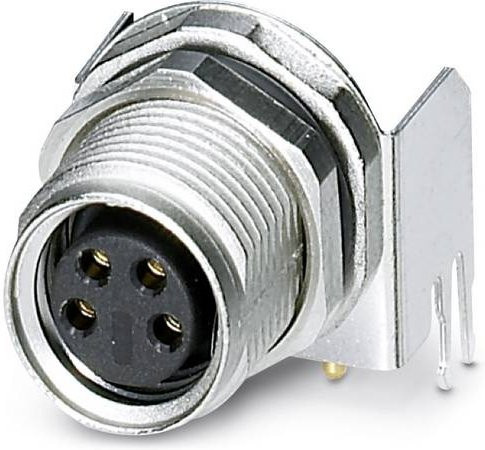 Phoenix Contact 1456158 Sensor-Aktor-Einbausteckverbinder M8 Buchse, 4-polig, silber, Schraubanschluss - Bild 1