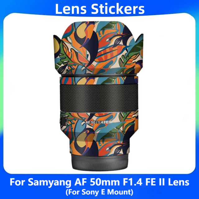 Samyang AF 50mm F1.4 FE II Vinyl Wrap Anti-Scratch Aufkleber in Rot für Sony E Mount - Bild 1