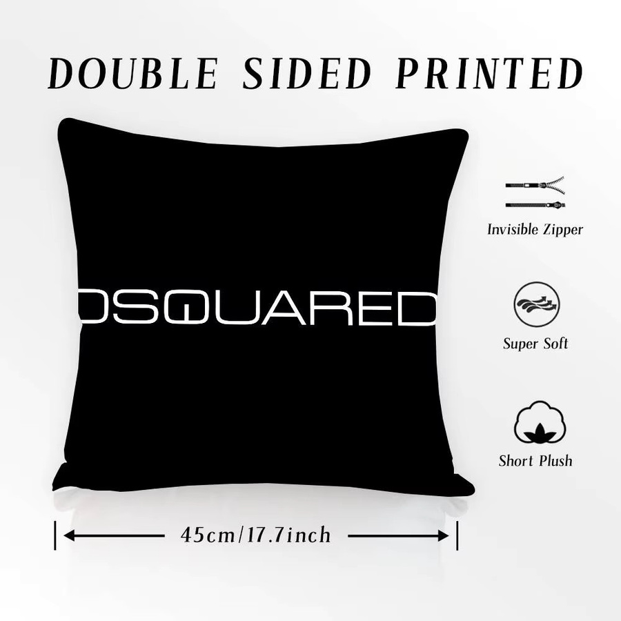 D-DsquaredS Kinder-Kissenbezug in Schwarz mit unsichtbarem Reißverschluss, allergikerfreundlich und milbenresistent, B/H: 30 x 30 cm - Bild 3