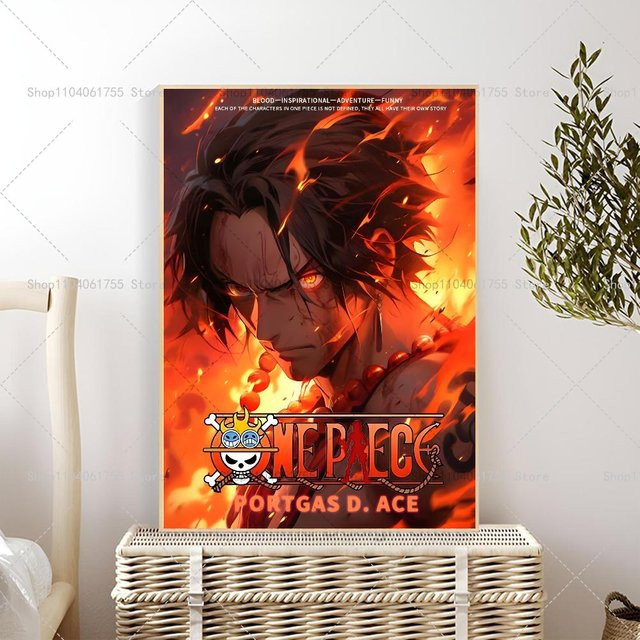 Wanddeko Anime One Piece Poster von Scorpio Art Museum, selbstklebender wasserfester Papieraufkleber, Mehrfarbig, Breite: 70 cm, Höhe: 120 cm - Bild 1