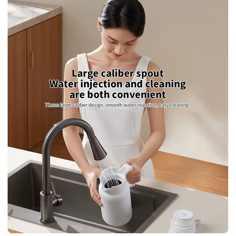 Xiaomi Mijia Thermoskanne vakuumisolierte Flasche für Heiß- und Kaltgetränke in Weiß, 1,5 l - Bild 3