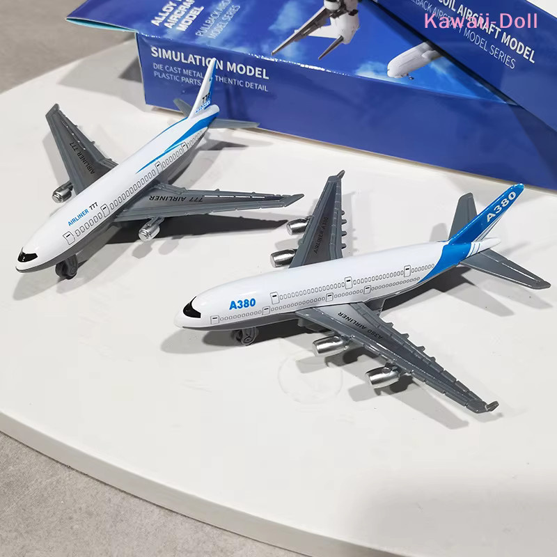 DOWMOO Simuliertes Flugzeugmodell aus Legierung, mit Rückziehfunktion, 2-teiliges Set, ab 3 Jahren - Bild 2