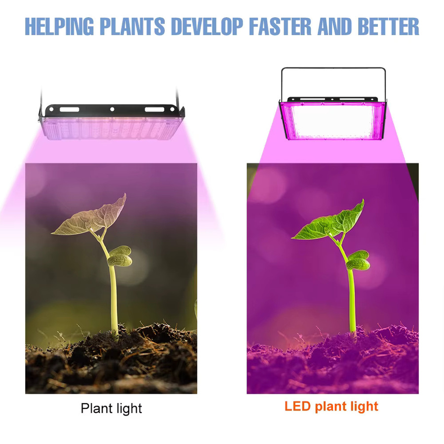 200W LED Vollspektrum Phyto Lampe für Indoor Anbau von Obst und Gemüse, wasserdichte Pflanzenlampe in Schwarz - Bild 4