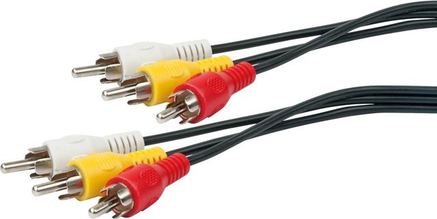 Schwaiger Video Anschlusskabel mit Cinch-Stecker, Multicolor, Länge: 3 m - Bild 1