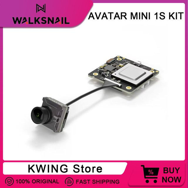 Walksnail Avatar HD Mini 1s Kit VTX V3 mit 32G Speicher und Polar Antenne in Schwarz für FPV Racing Drones mit 1080P 60fps und niedriger Latenz - Bild 1