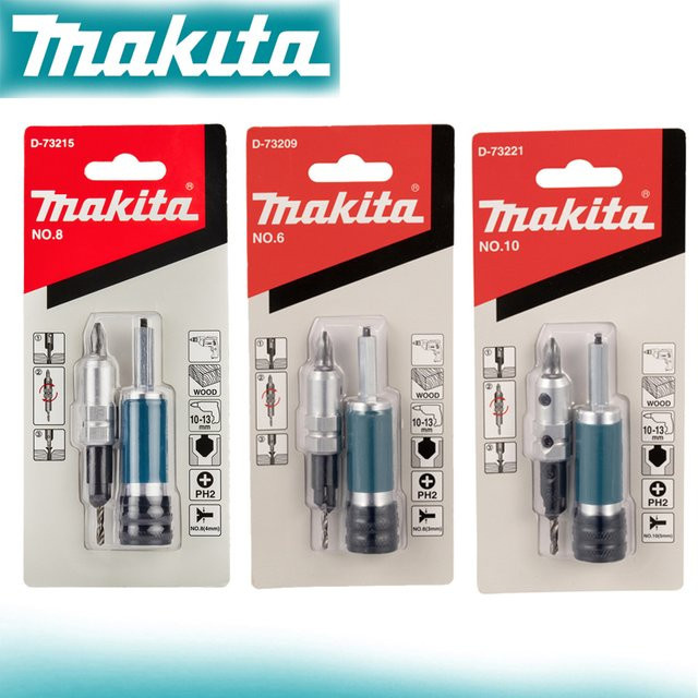 Makita Multifunktionales 10-Gauge Bohrer und Senker Set mit Antriebsbit für Holzbearbeitung - Bild 1