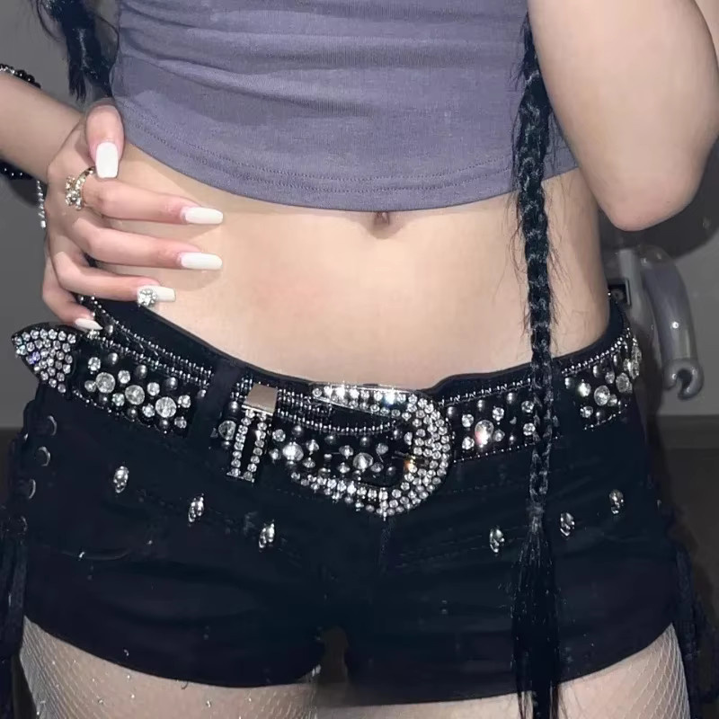 Gürtel mit Strass und Pailletten, Unisex - Bild 2