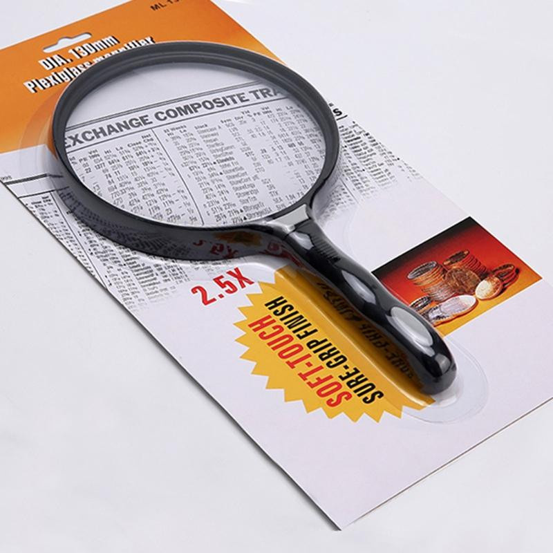Handliches Lese-Vergrößerungsglas mit 2,5-facher Vergrößerung in Schwarz, Linsendurchmesser 130 mm - Bild 4