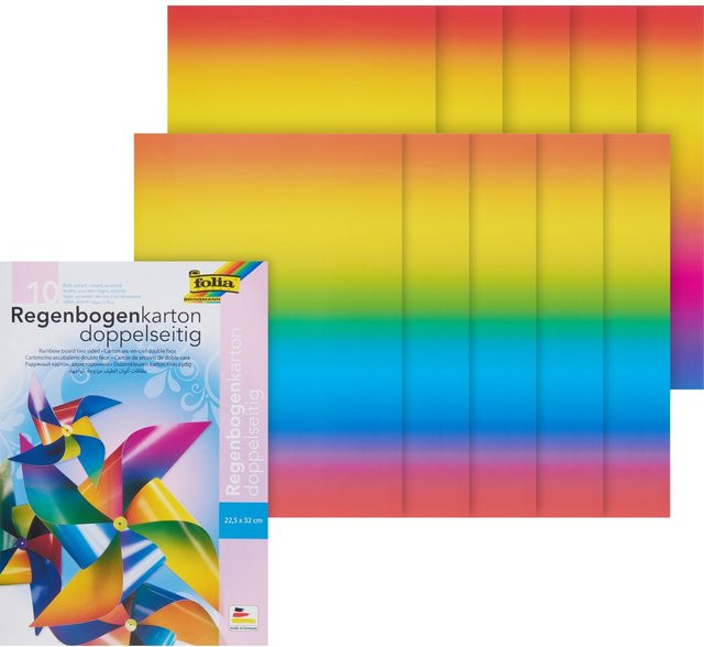Regenbogen Tonkarton in Multicolor glänzend - Bild 1