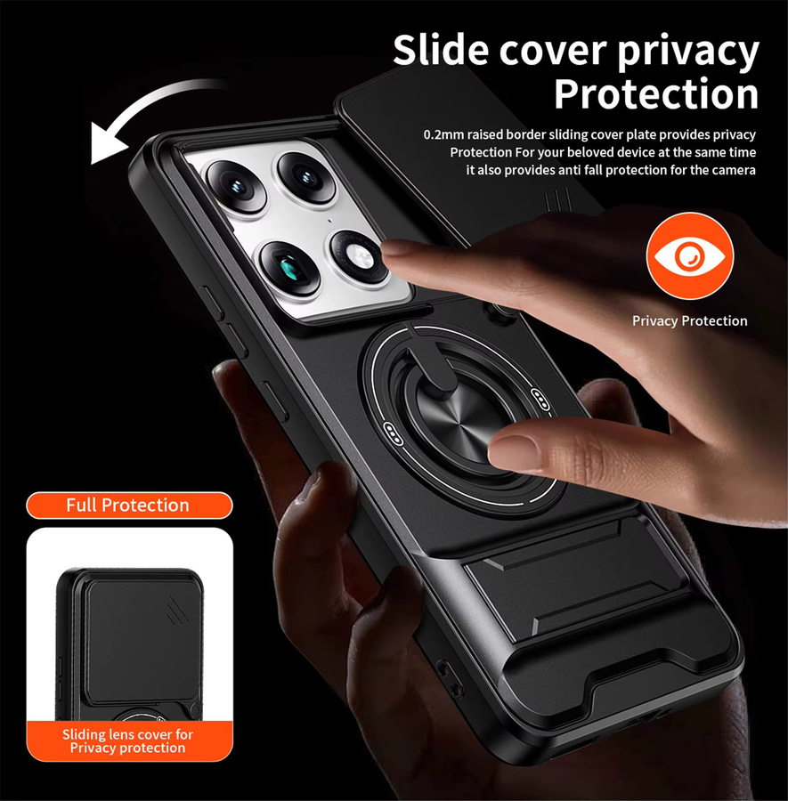 Robuste Schutzhülle mit Schiebeobjektivabdeckung für Motorola Moto G77 G67 G17 Power G86 G56 G85 Edge 70 Ultra Fusion+ 60 50 Neo in Schwarz und Silber - Bild 5
