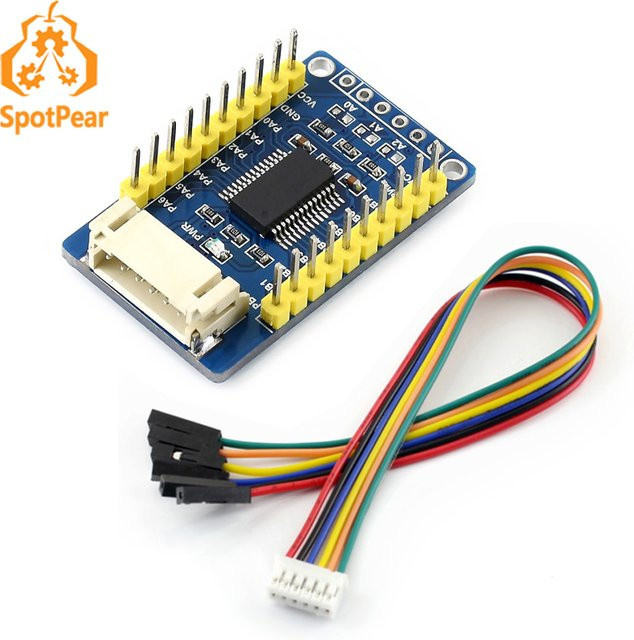 Spotpear MCP23017 IO-Erweiterungsplatine mit I2C-Schnittstelle für 16 I/O-Pins, kompatibel mit Arduino, Raspberry Pi und STM32 - Bild 1