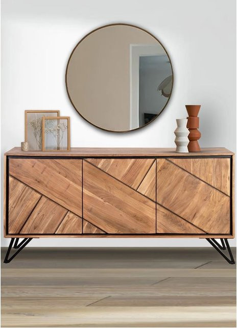 Sideboard AMBALA von Harms Import aus Akazienholz in Braun mit natürlicher Maserung und Soft-Close-Funktion, B/T/H: 150 x 40 x 76 cm - Bild 1