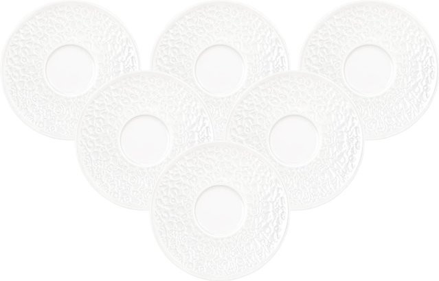 Seltmann Weiden Kombiuntertassen Nori Home Weiß aus Porzellan 6er Set Durchmesser: 16,6 cm - Bild 1