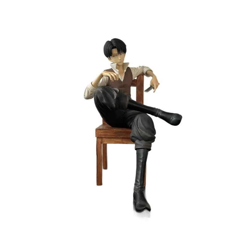 Bandai Attack On Titan Levi Ackerman Sitzfigur mit Stuhl - Bild 2