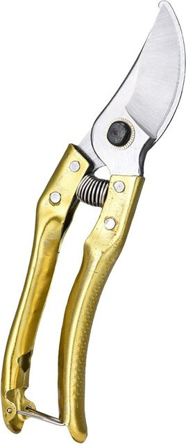 TOMTOP JMS Gartenschere mit Stahlklinge und ergonomischen Griffen in Gold - Bild 1