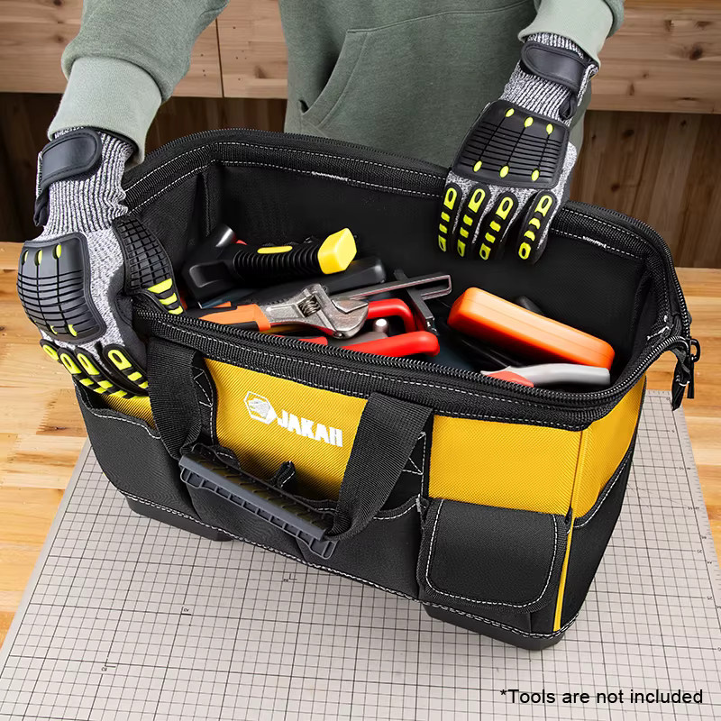 JAKAH Multifunktionale Werkzeugtasche JK-168 aus wasserdichtem 1680D Oxford-Stoff in Schwarz - Bild 2