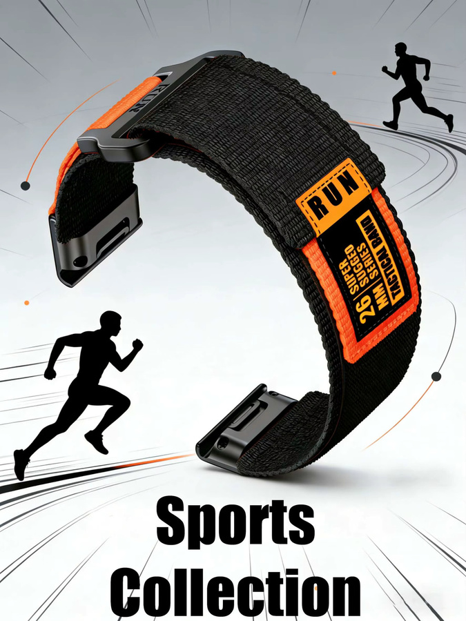 Garmin Uhrenarmband, Nylon, Schwarz, Unisex - Bild 6