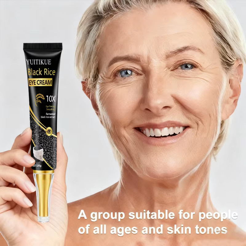 YUITIKUE Augencreme mit fermentiertem Schwarzreis-Extrakt, 20g, reife Haut - Bild 4