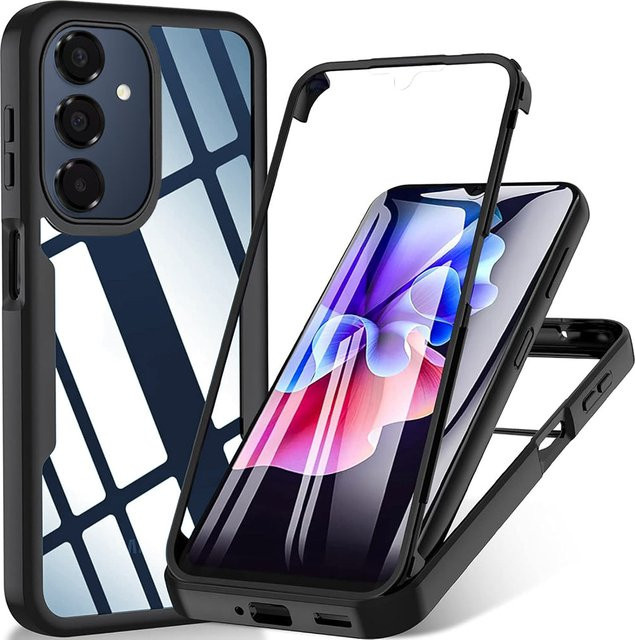 Techsuit ColorVerse 360 Schutzhülle für Samsung Galaxy A17 5G, A16 5G, A166 und A16 4G A165 in Schwarz - Bild 1
