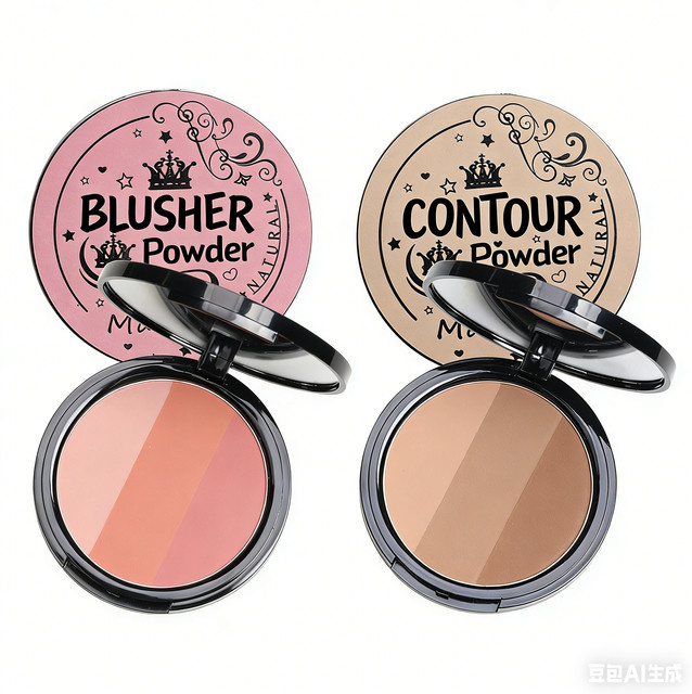 MAXFINE Gesichtskontur-Rouge-Palette, Rose Blush, Puder - Bild 1