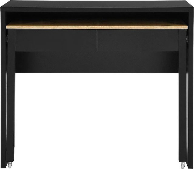 Loavia Konsolenschreibtisch aus Holz in Schwarz und Naturfarben Hell mit 100 cm Breite - Bild 1