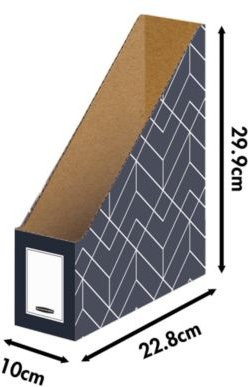 BANKERS BOX® Décor Stehsammler aus FSC-zertifiziertem Karton für DIN A4, Mitternachtsblau, 5 Stück, B: 10,6 cm, T: 23,7 cm, H: 30,3 cm - Bild 1