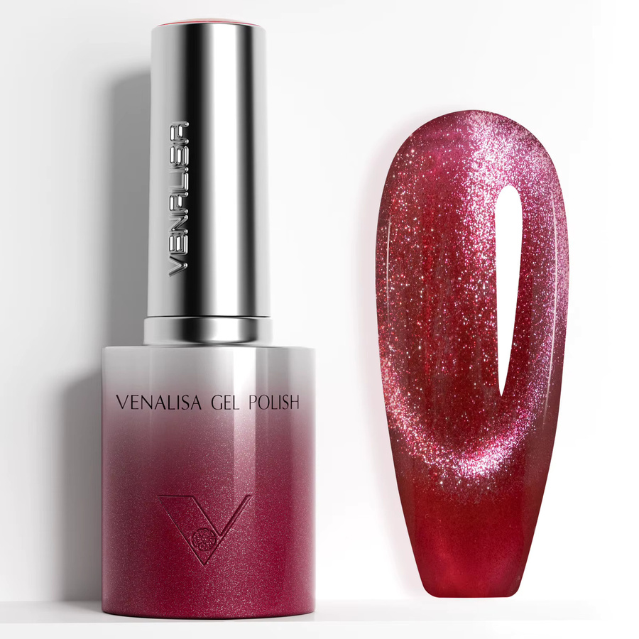 Venalisa Nagellack Cat Eye Magnet, Red, Schimmernd, 10 ml - Bild 2