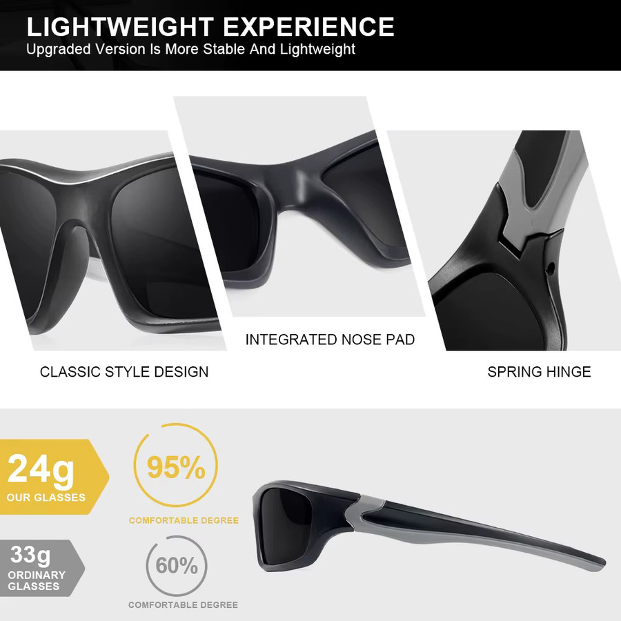 CRIXALIS Sonnenbrille Rechteckig, Vollrand, Kunststoff, Schwarz, Unisex - Bild 4