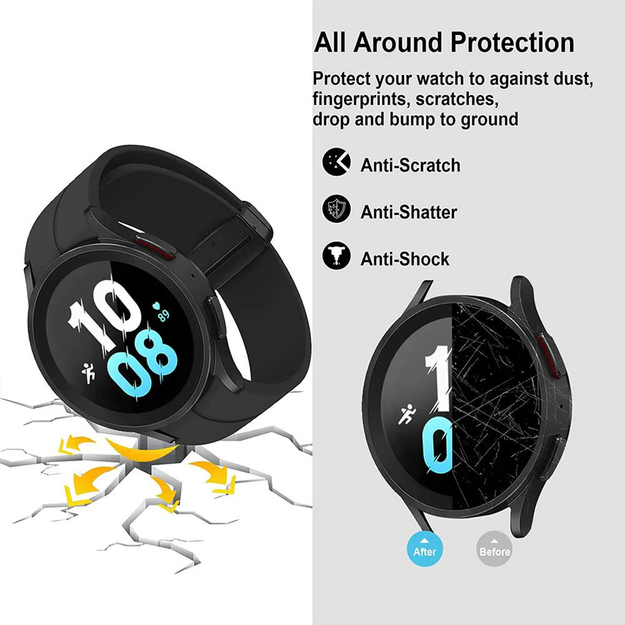 Abdeckung für Samsung Galaxy Uhr 5 Pro, Gehäuse, Roségold, Kunststoff - Bild 3