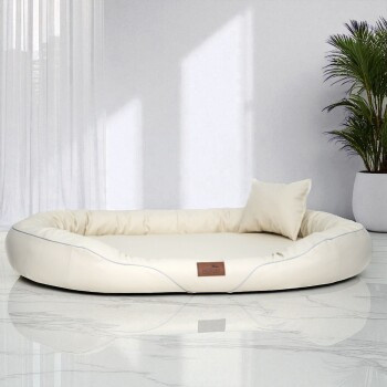 Tierlando Orthopädisches Hundebett TIFFANY Easy-Clean in Beige, B: 145 cm, H: 20 cm, T: 105 cm - Bild 2