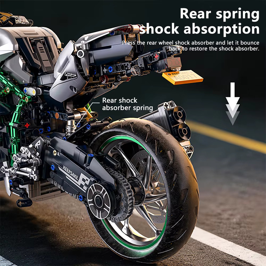 KAVOWORLD Sport-Superbike-Modell, Motorrad-Bausteine-Set, 1:5 Maßstab - Bild 5