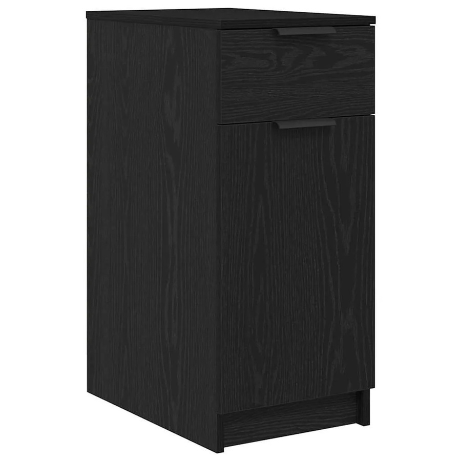 vidaXL Büroschrank in Schwarz und Eichen-Optik aus Holzwerkstoff, B/T/H: 33 x 50 x 75 cm - Bild 2