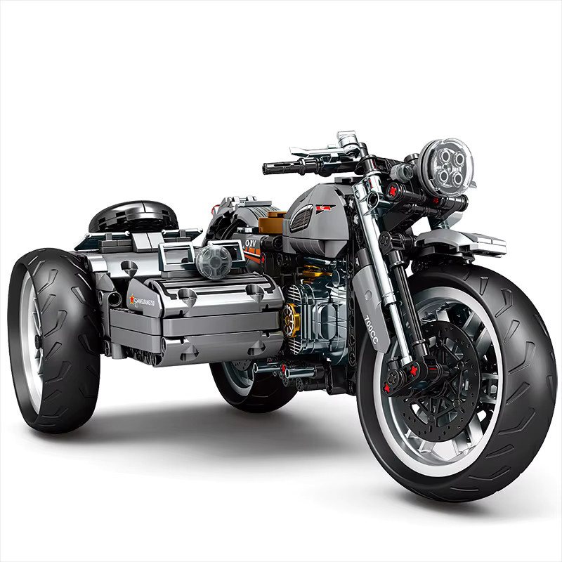 HUIQIBAO Technische Motorrad Gebäude Modell Blöcke, 808 Teile - Bild 3