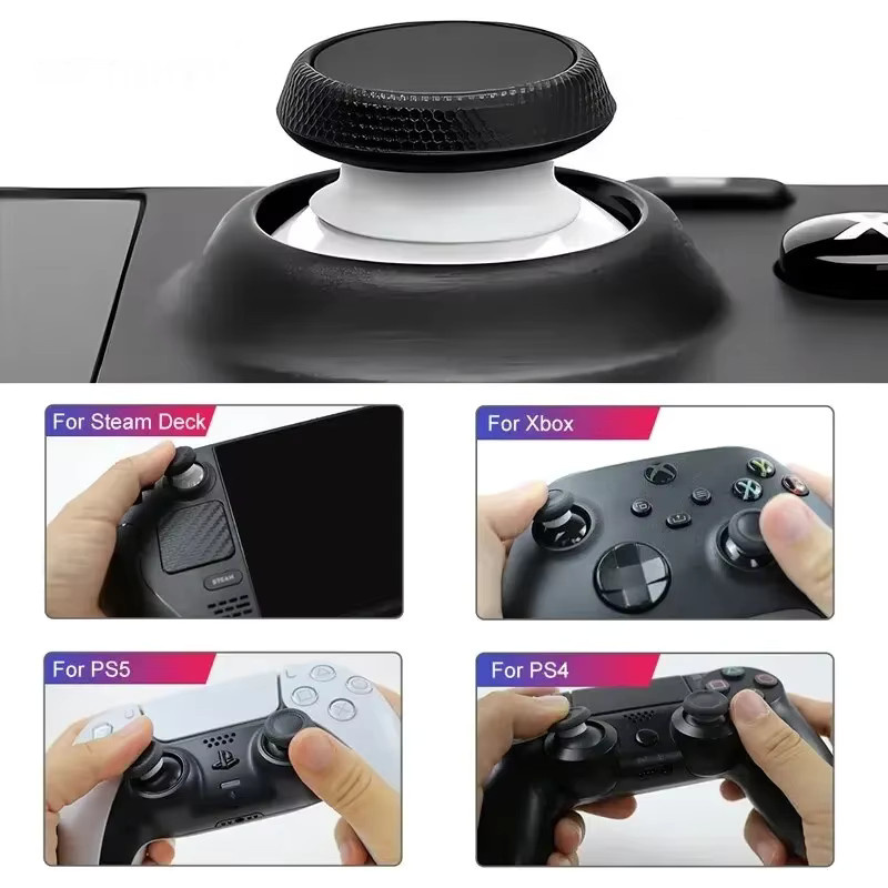 Abay Kratzfester Schutzring aus elastischem Gummi für Steam Deck, PS5, PS4 und Rog Ally Controller in Transparent oder Weiß - Bild 6