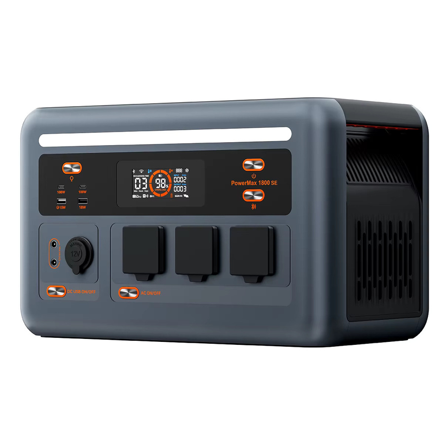 PowerMax 1800SE Tragbare Powerstation 1800W mit 1024Wh LiFePO4-Batterie und Solarpanel für Outdoor-Camping - Bild 5